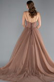 Designer Abendkleid Lang Kupfer ABU4485