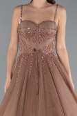 Designer Abendkleid Lang Kupfer ABU4485