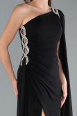 Abendkleid Lang Chiffon Schwarz ABU4406