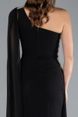 Abendkleid Lang Chiffon Schwarz ABU4406