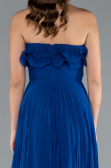 Abschlusskleid Lang Chiffon Sächsischblau ABU4866