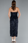 Partykleid Midi Schuppig Marineblau ABK2335