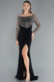 Abendkleid Lang Schwarz ABU4896