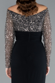 Abendkleid Lang Schwarz ABU4896