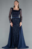 Abendkleid Lang Marineblau ABU4603