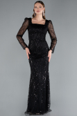 Abendkleid Lang Schwarz ABU4603