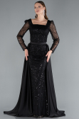 Abendkleid Lang Schwarz ABU4603
