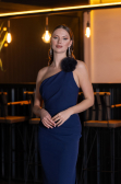 Standesamtkleid Lang Marineblau ABU4891
