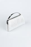 Abendtasche Laserschnitt Silber V349
