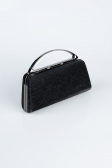 Abendtasche Gemustert Schwarz V349
