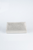 Abendtasche Verputz Silber V451