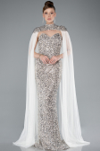Abendkleid Lang Schuppig Beige ABU4910