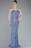 Abendkleid Lang Schuppig Indigo ABU4910