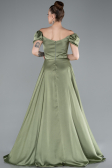 Abschlusskleid Lang Satin Khaki ABU4508