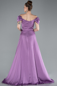 Lila Abschlusskleid Satin Lang ABU4508