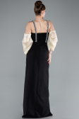 Schwarz-Gelb Partykleid Lang ABU2911