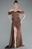 Kupfer Abendkleid Schuppig Lang ABU4085
