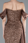 Kupfer Abendkleid Schuppig Lang ABU4085