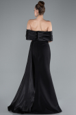 Abendkleid im Meerjungfrau-Stil Lang Schwarz ABU4920
