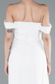 Abendkleid Lang Chiffon Weiß ABU4925