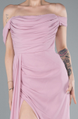 Abendkleid Lang Chiffon Puder ABU4925