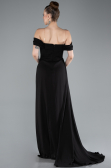 Abendkleid Lang Chiffon Schwarz ABU4925