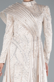 Hijab-Abendkleid Lang Beige ABU4932