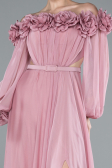 Puder Abendkleid Chiffon Lang ABU4130
