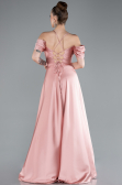 Zwiebelschale Abschlusskleid Satin Lang ABU4703