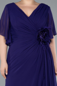 Abendgarderobe in Großen Größen Lang Chiffon Violette ABU4911