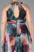 Abendkleid in Übergröße Lang Zwiebelschale ABU4902
