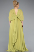 Kleider in Großen Größen Lang Chiffon Pistaziengrün ABU4951