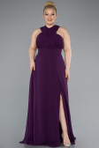 Kleider in Großen Größen Lang Chiffon Violette ABU4951