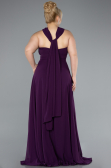Kleider in Großen Größen Lang Chiffon Violette ABU4951