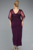 Abendgarderobe in Großen Größen Midi Chiffon Violette ABK2333