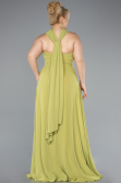 Kleider in Großen Größen Lang Chiffon Pistaziengrün ABU4951