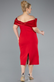 Partykleid in Übergröße Midi Rot ABK2321