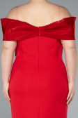 Partykleid in Übergröße Midi Rot ABK2321