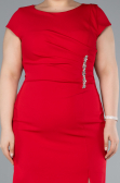 Partykleid in Übergröße Midi Rot ABK2340