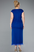 Partykleid in Übergröße Midi Sächsischblau ABK2340