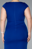 Partykleid in Übergröße Midi Sächsischblau ABK2340
