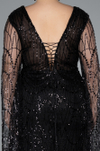 Abendkleid in Übergröße Lang Schwarz ABU4945