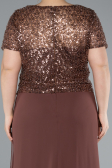 Kupfer Abendkleid İn Übergröße Chiffon Lang ABU4806