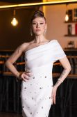 Partykleid Midi Weiß ABK2337