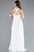 Abschlusskleid Lang Chiffon Weiß ABU4965
