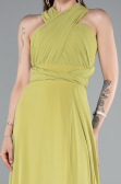 Abschlusskleid Lang Chiffon Pistaziengrün ABU4965