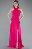 Abschlusskleid Lang Chiffon Fuchsie ABU4965