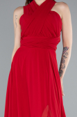 Abschlusskleid Lang Chiffon Rot ABU4965