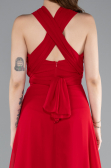 Abschlusskleid Lang Chiffon Rot ABU4965