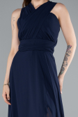 Abschlusskleid Lang Chiffon Marineblau ABU4965